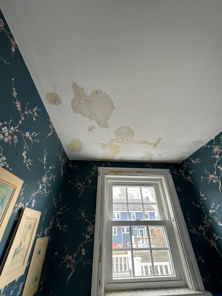 Bathroom Ceiling Water Damage Before