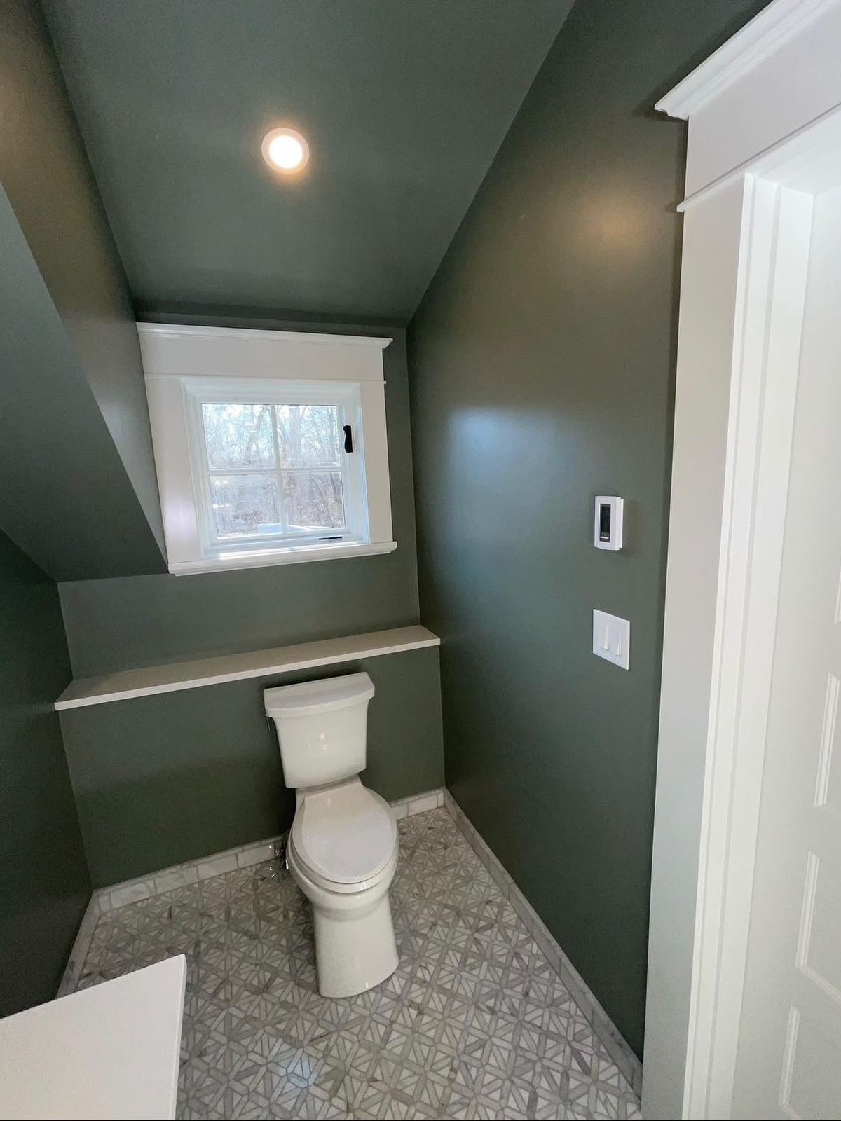 Designer Powder Room Trim & Wall Finish