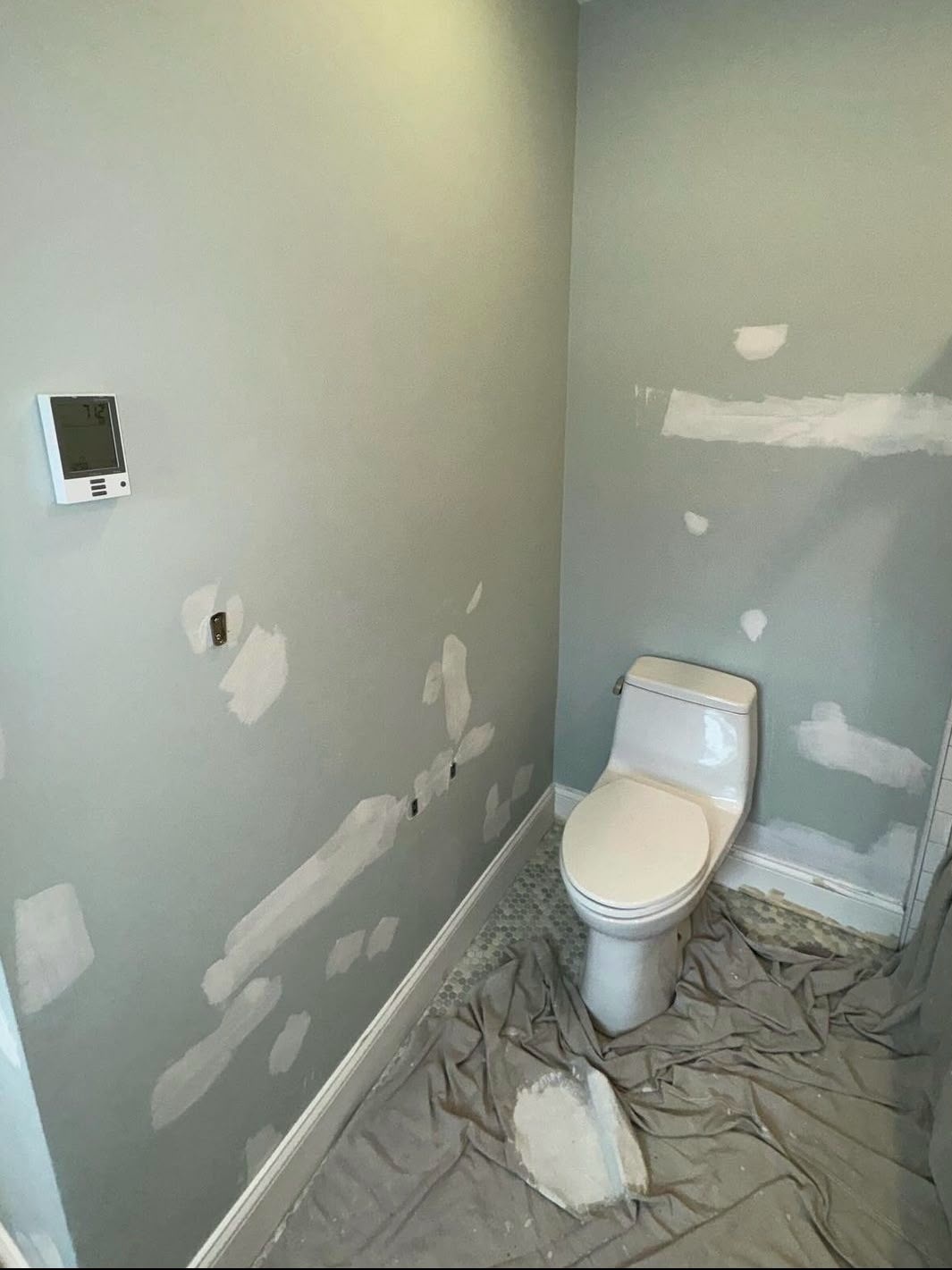 Bathroom Drywall Prep Before