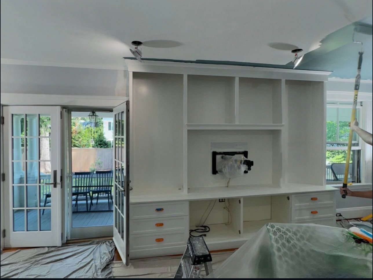 Custom Built-in Media Center Before