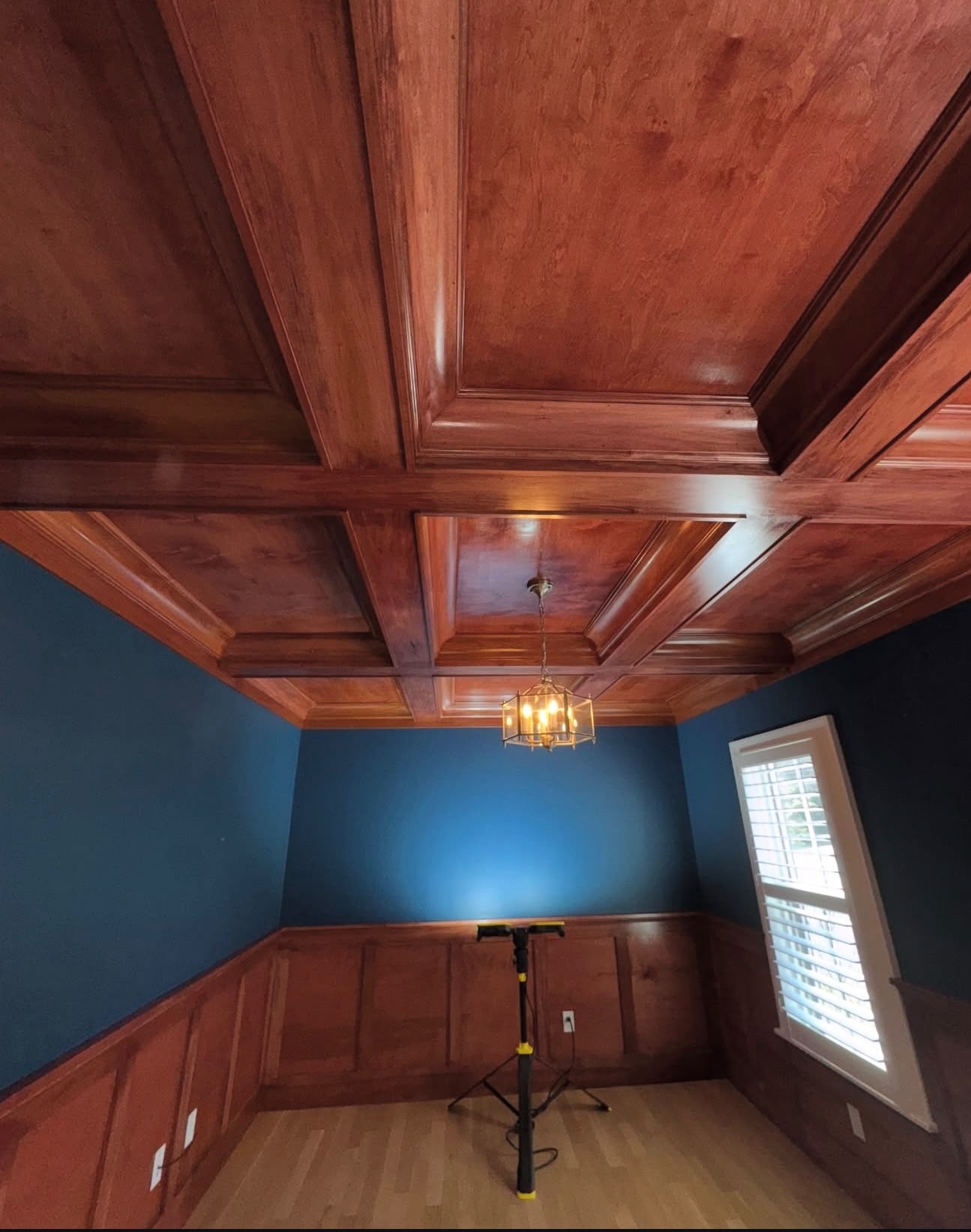 Executive Coffered Ceiling & Woodwork After