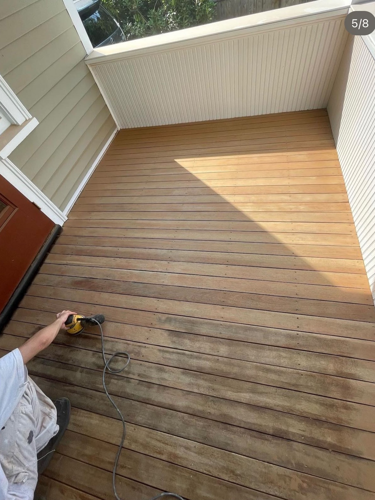 Elevated Deck & Porch Wood Restoration Before