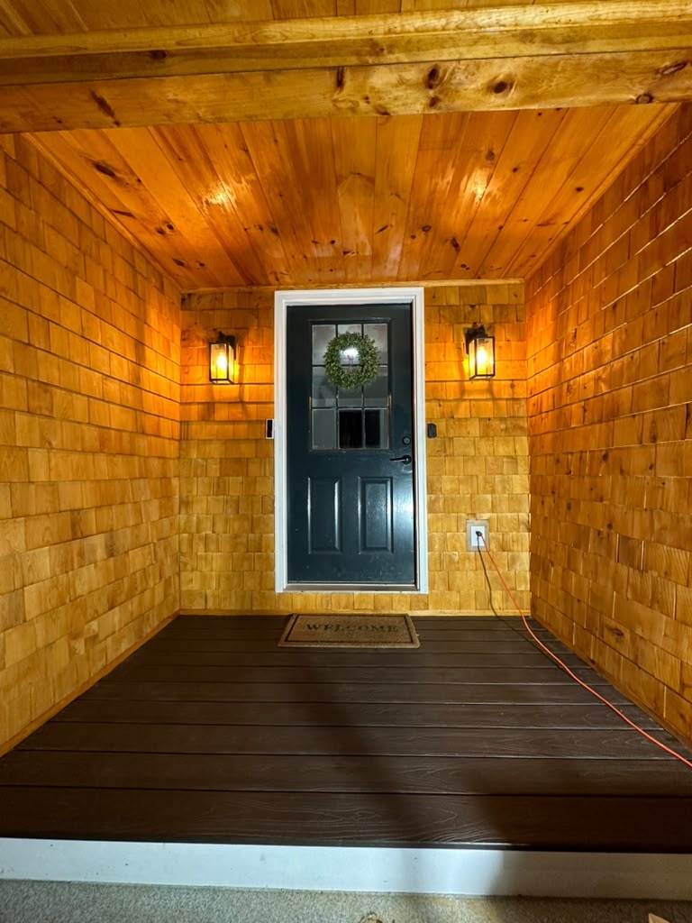 Cedar Shake Porch & Architectural Wood Staining After