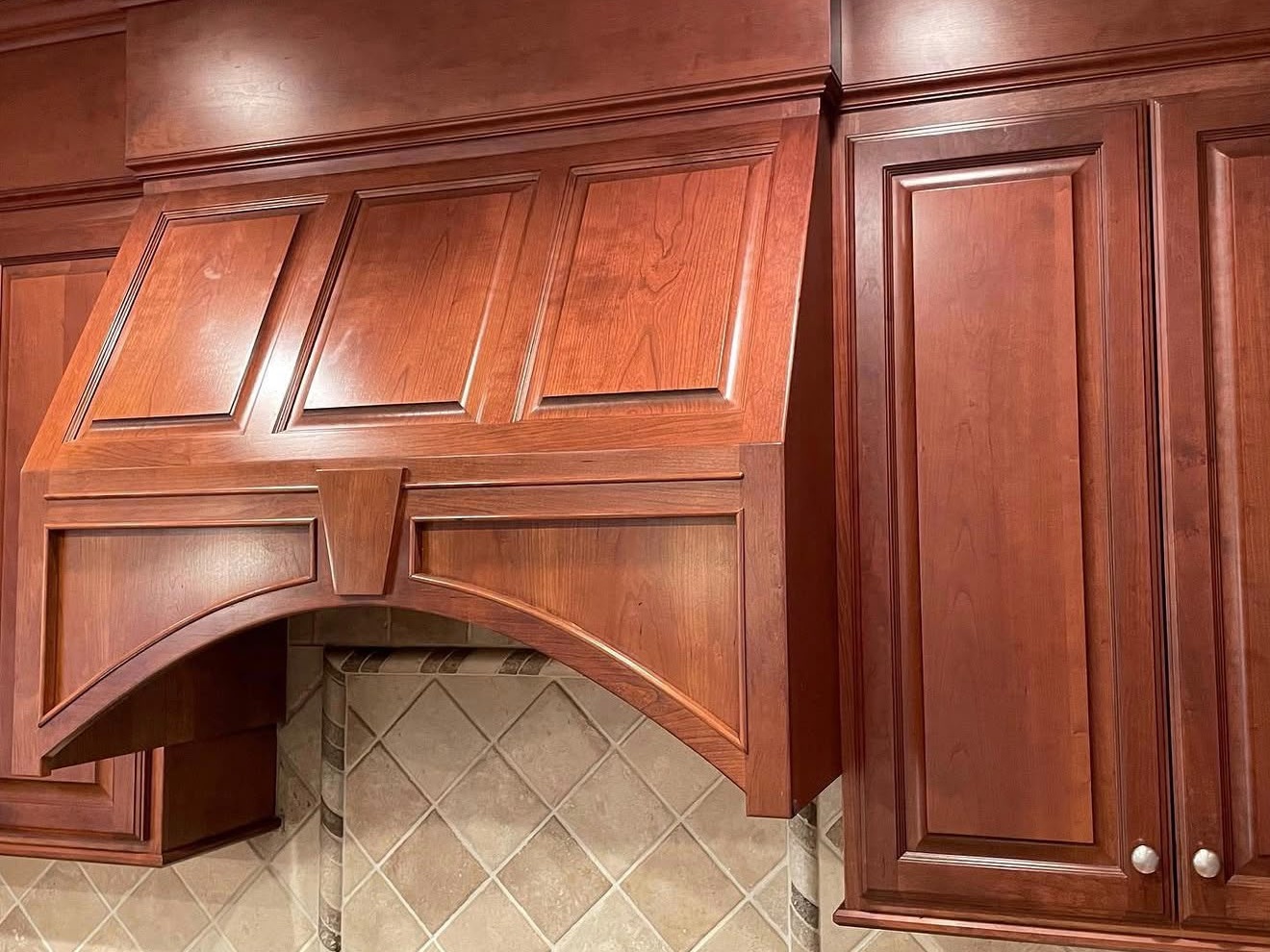 Custom Range Hood & Kitchen Cabinetry Before