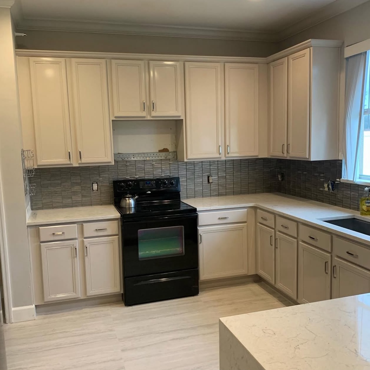 Stove Area & Lower Cabinets After